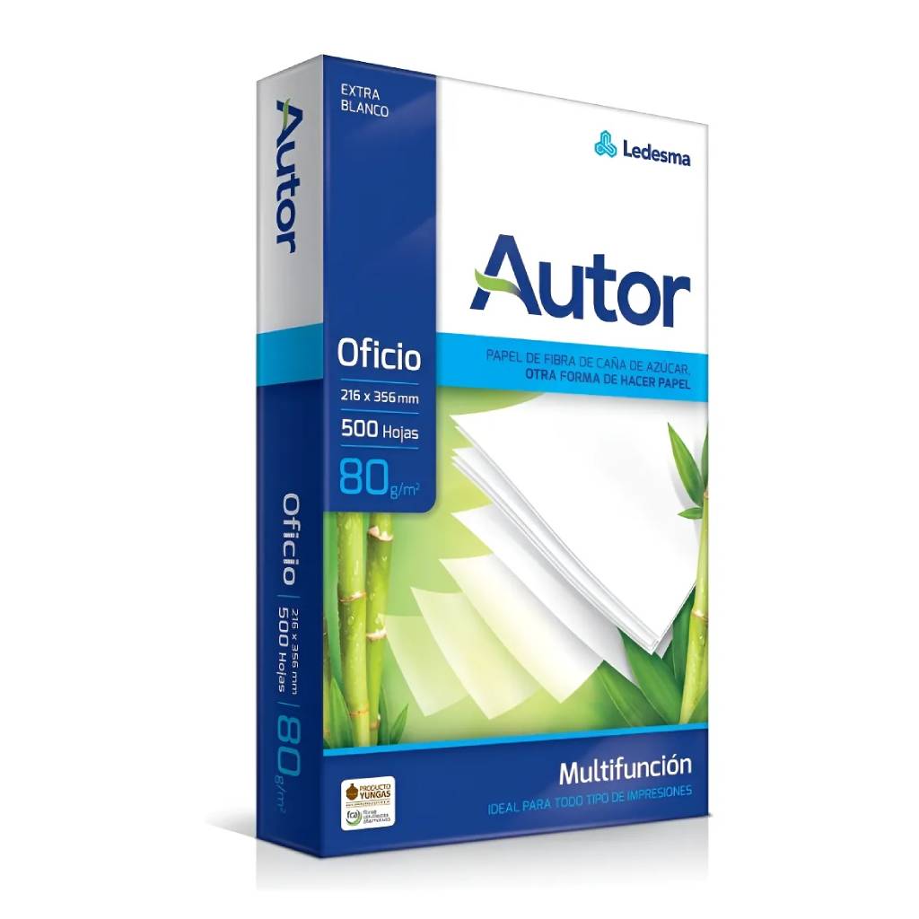 Resma Autor Oficio 80gr Blanca 500 hojas