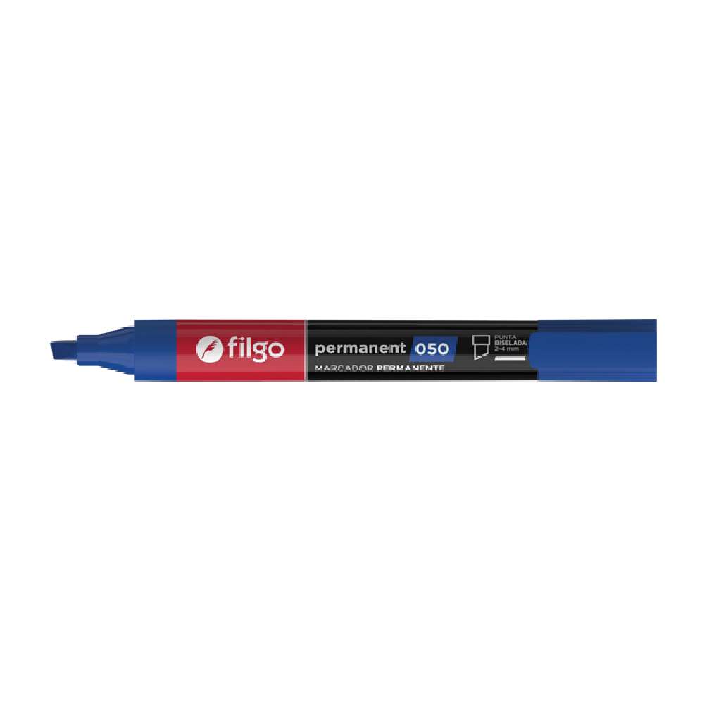 Marcador Filgo 50 Permanente Punta biselada Azul