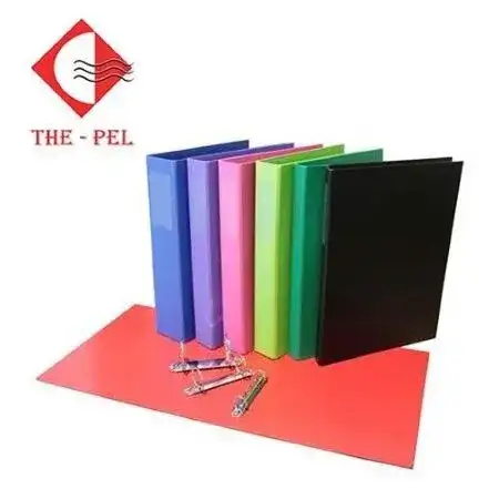Carpeta con anillos The-Pel Entelado PVC A4 2 x Ø60mm Negro