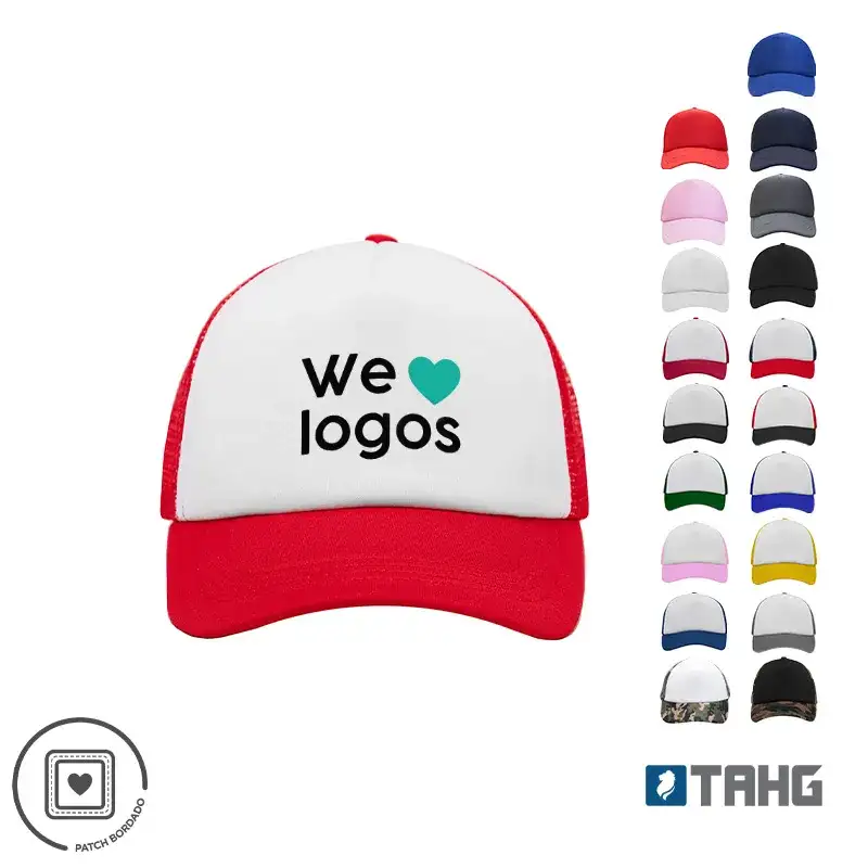 Gorro Trucker c/broche Azul Blanco Poliester