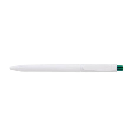 Boligrafo NOLAN Tinta Azul Blanco Sin Grip Clip Amarillo