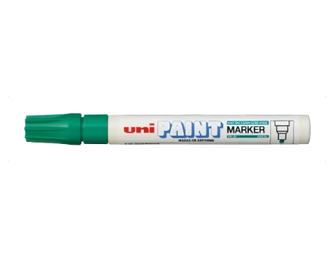 Marcador Uni Paint PX-20 Permanente base esmalte Punta redonda 2,2-2,8mm Verde -2