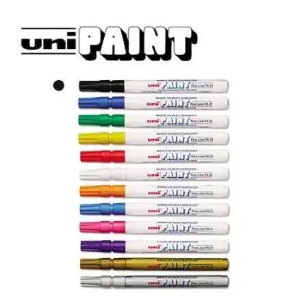 Marcador Uni Paint PX-21 Permanente base esmalte Punta fina 1mm Negro