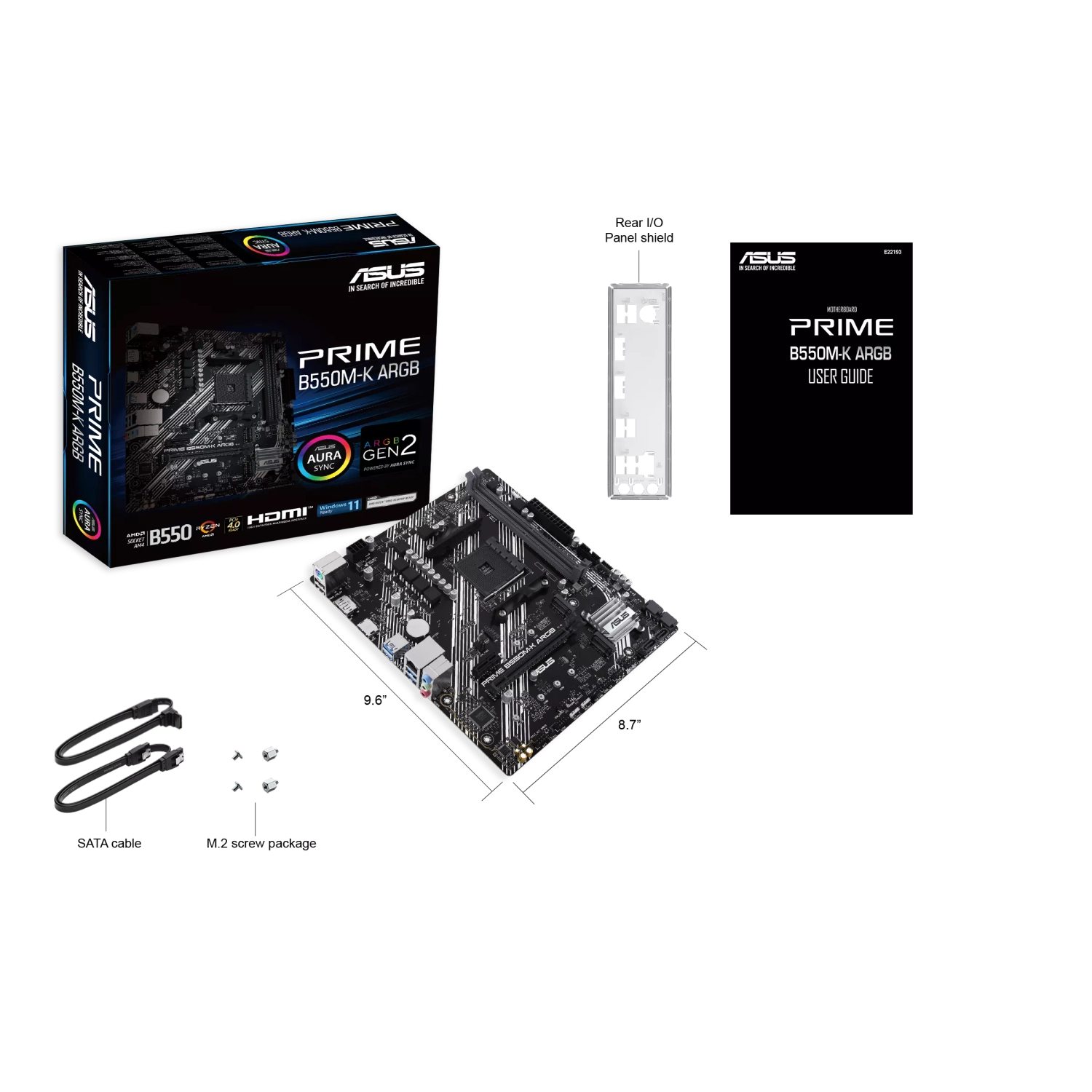 Motherboard ASUS PRIME B550M-K ARGB AM4 DDR4 ASUS PRIME B550M-K ARGB