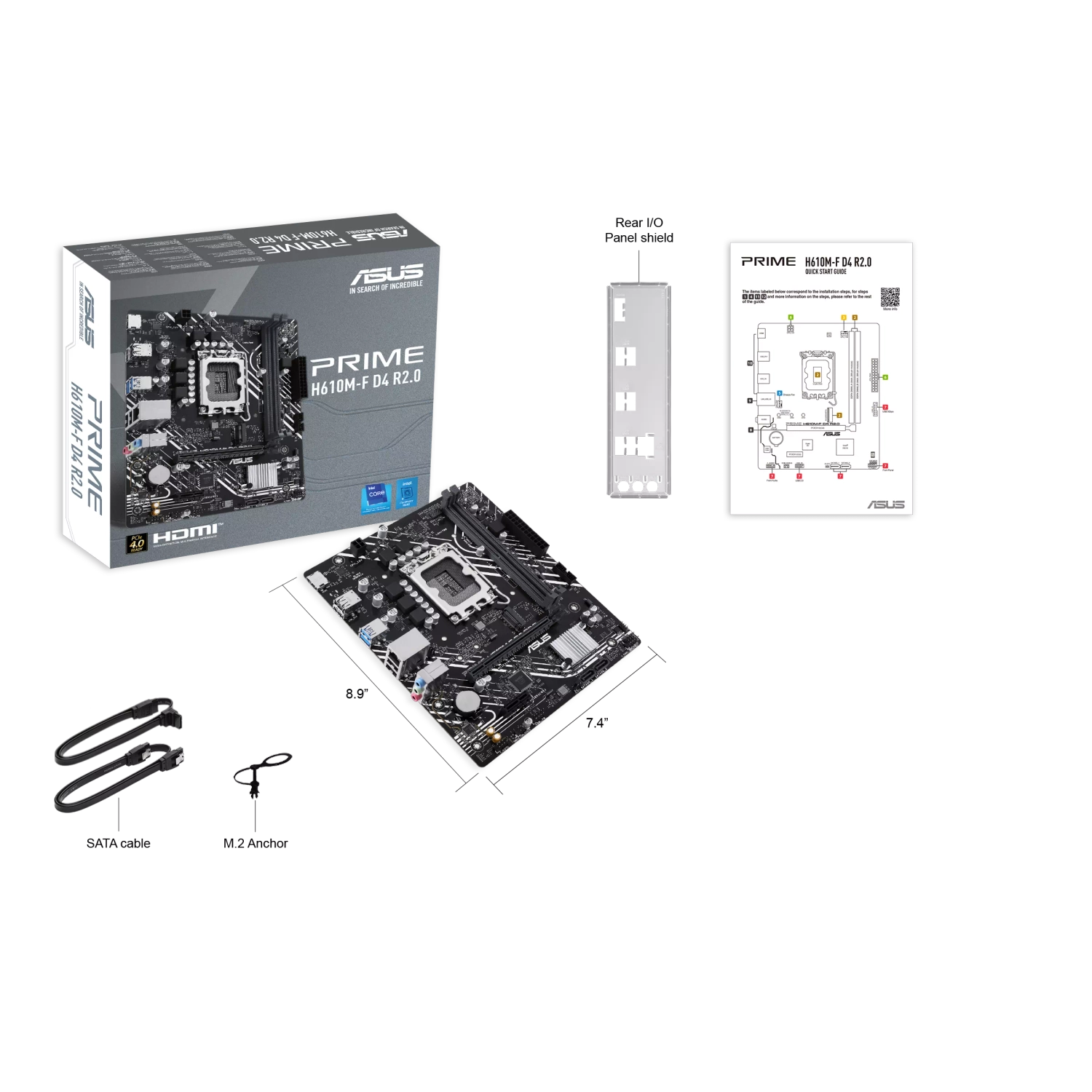 Motherboard ASUS PRIME H610M-F D4 R2.0 LGA 1700 DDR4 ASUS PRIME H610M-F D4 R2.0