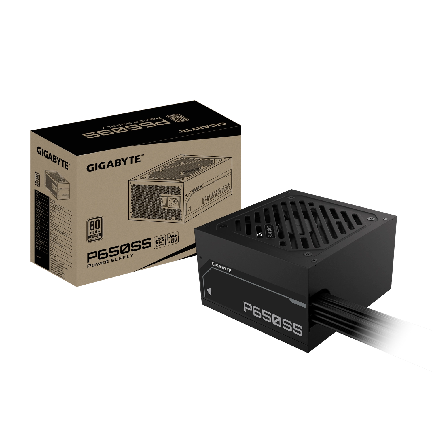 Fuente Gigabyte P650S 650W 80 PLUS Silver GIGABYTE GP-P650SS