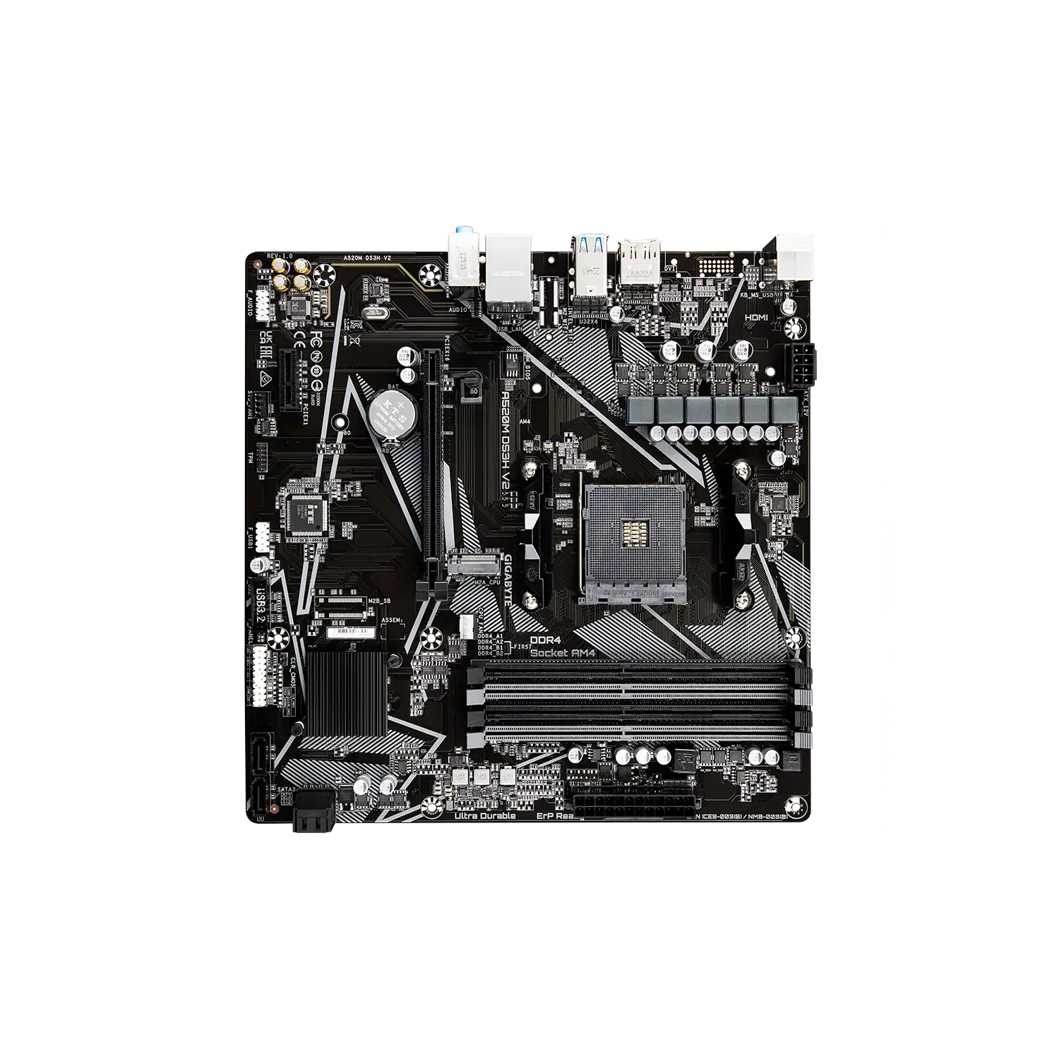 Motherboard (AM4) GIGABYTE A520M DS3H V2 GIGABYTE A520M DS3H V2 -4