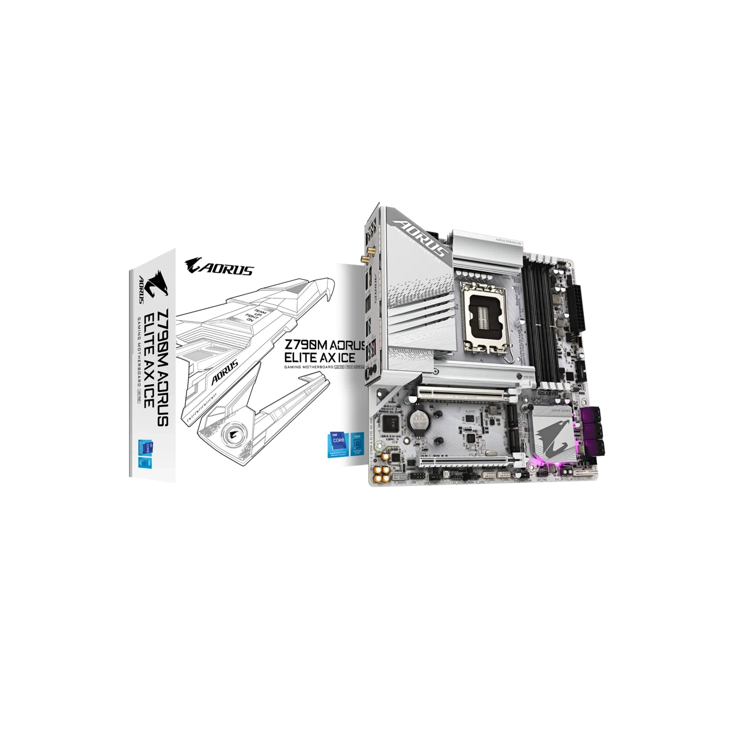 Motherboard (1700) GIGABYTE Z790M AORUS ELITE AX ICE GIGABYTE Z790M AORUS ELITE AX ICE