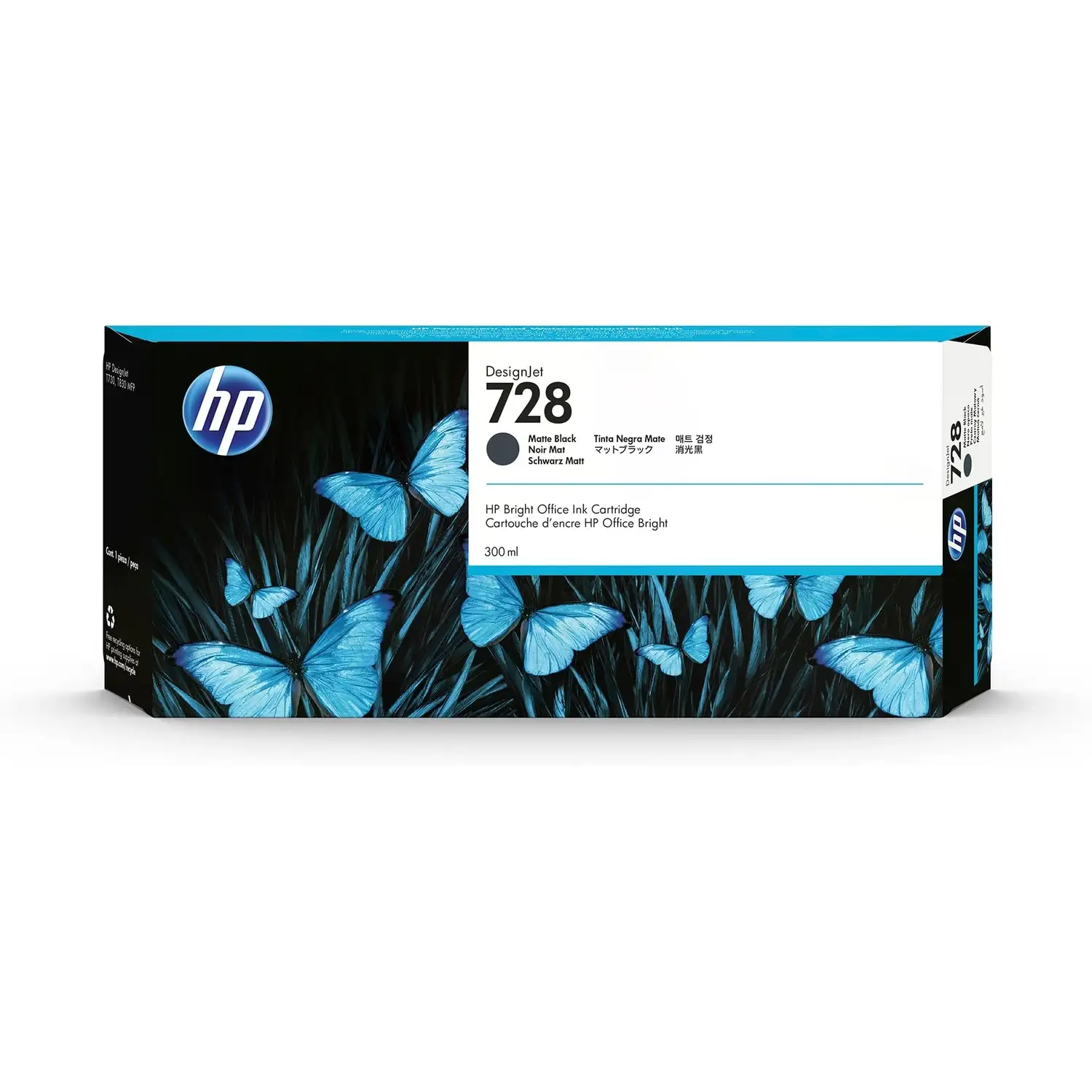Cartucho de tinta 728 Plotter Negro HP F9J68A
