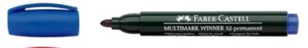 Marcador Faber Castell 23 Winner Permanente Punta redonda Azul -2