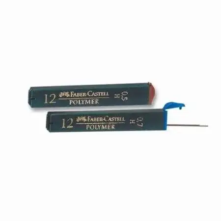 Minas Faber Castell H 0,5mm Negro estuche x 12