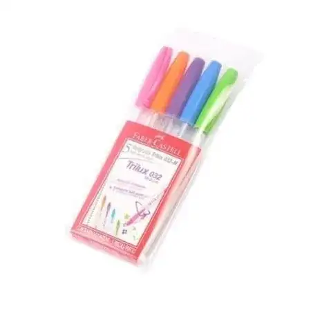 Bolígrafo Faber Castell Trilux 032 5 colores en blíster