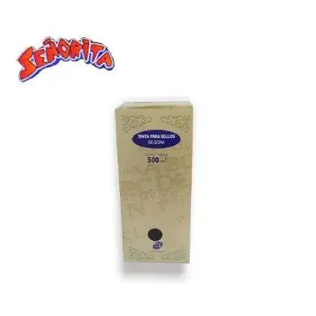 Tínta para sellos de goma 30cc Señorita  Negro