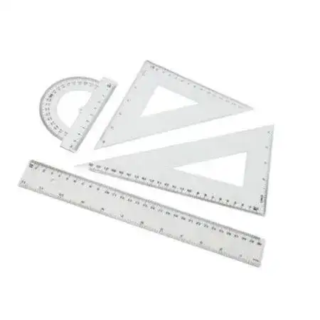 Set geométrico 20cm Ito  cristal blíster x 3 piezas