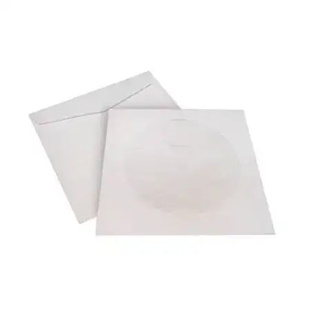 Sobres Medoro CD Papel obra con ventana 127x127mm Blanco caja x 250