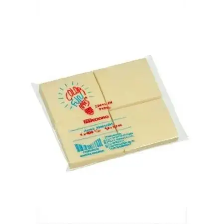 Notas adhesivas Medoro 37x50mm Colores pastel 4 blocks x 100 hojas