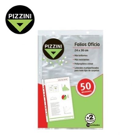 Folios Pizzini 50 micrones Oficio 100 unidades PPP -2