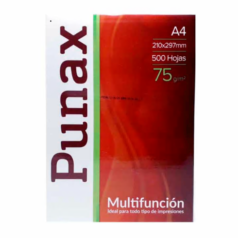Resma PUNAX A4 75gr Blanca 500 hojas -2