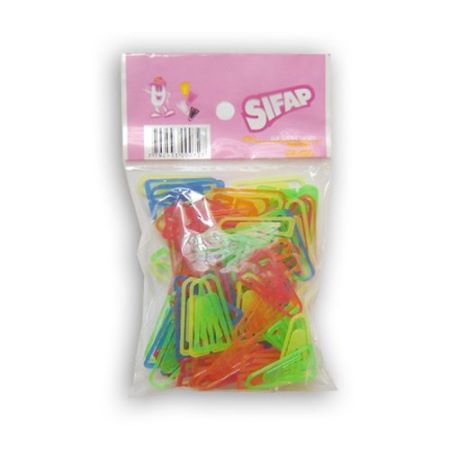 Clips Sifap Gusti triangular x 100 unidades Plástico -2