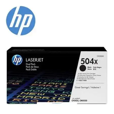 Tóner HP 504X Negro LaserJet Color CP3525, CM3530 (10500 Pág)